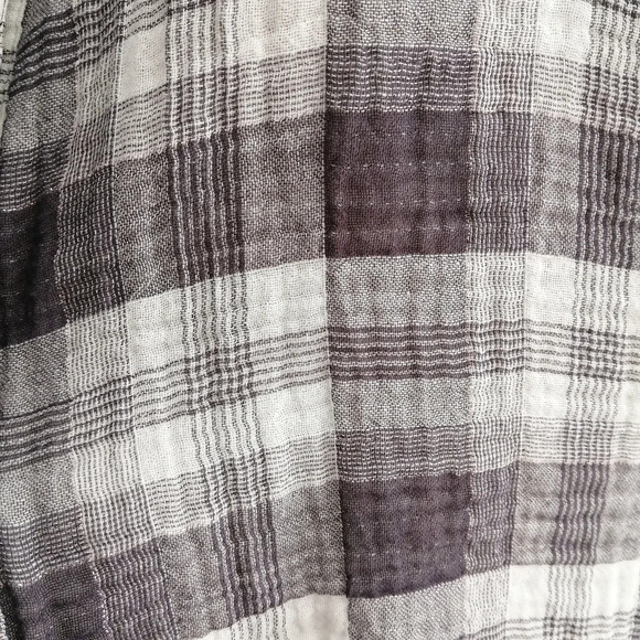 Johnny Was Hisako Embroidered Silk Button Blouse XS Plaid Japanese Floral Bird - Picture 13 of 17